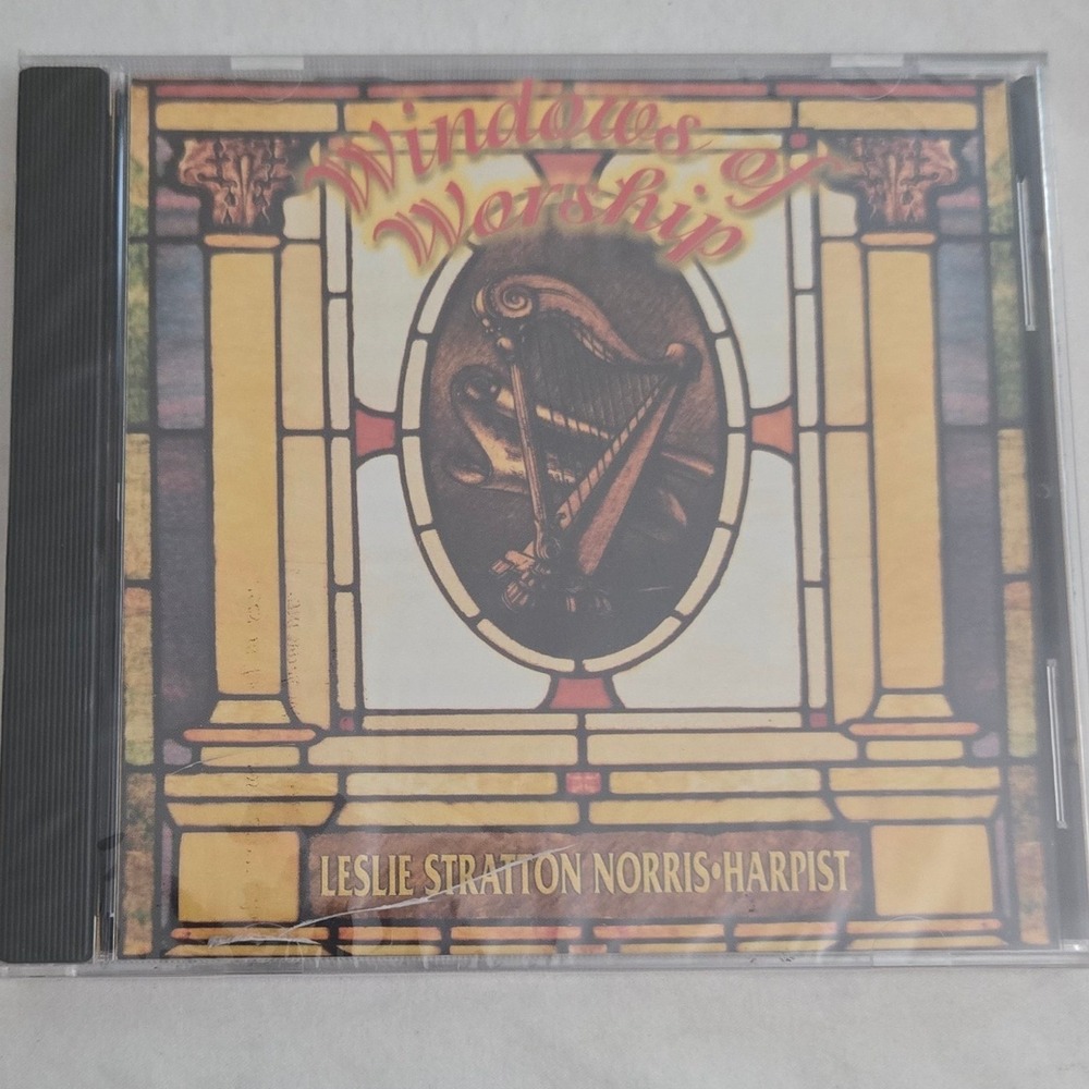 Leslie Stratton Norris Windows of Worship CD 1998 Sealed Christian Harp Music
